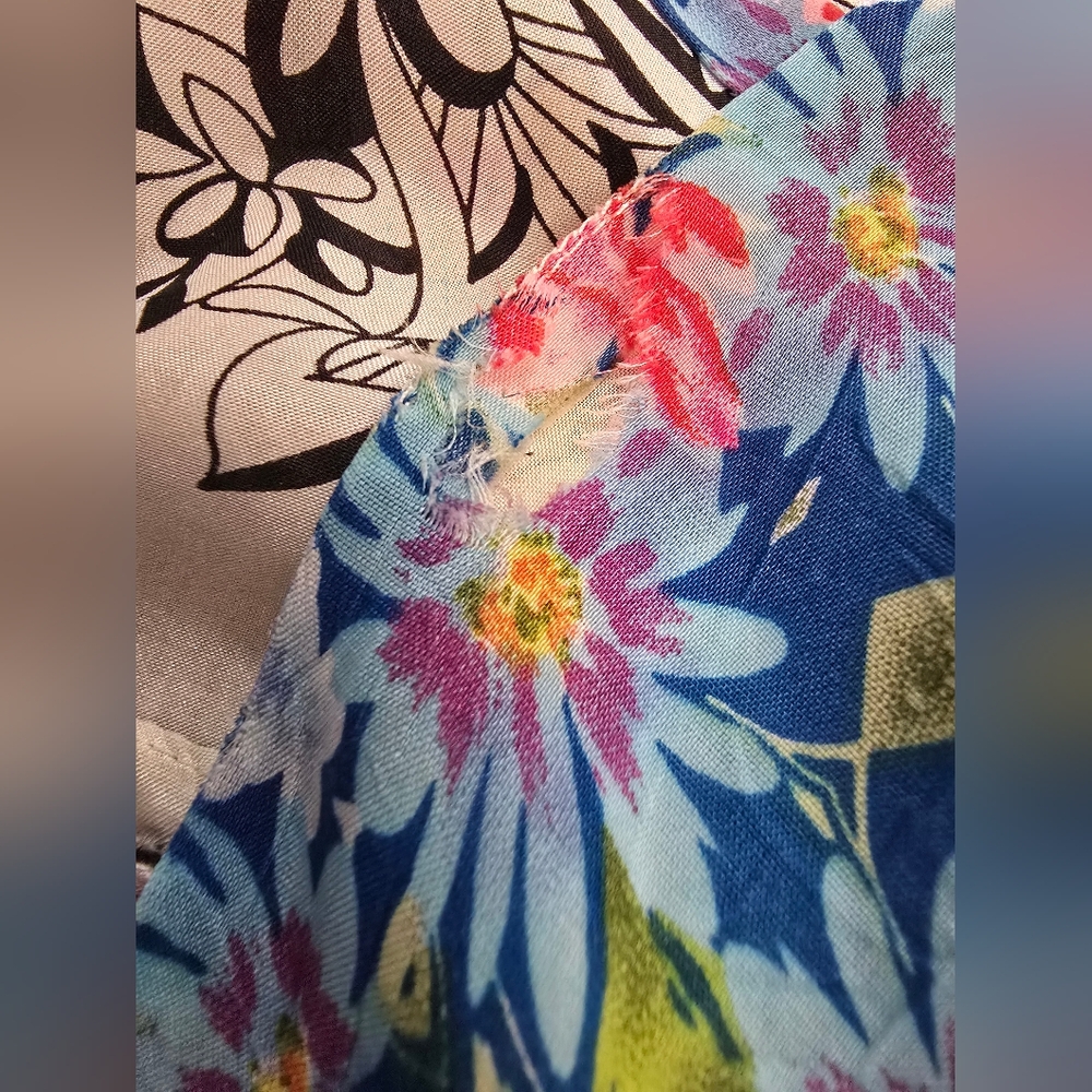 Johnny Was Embroidered Floral Maxi Dress Size M  Boho Patchwork Style - Picture 5 of 13